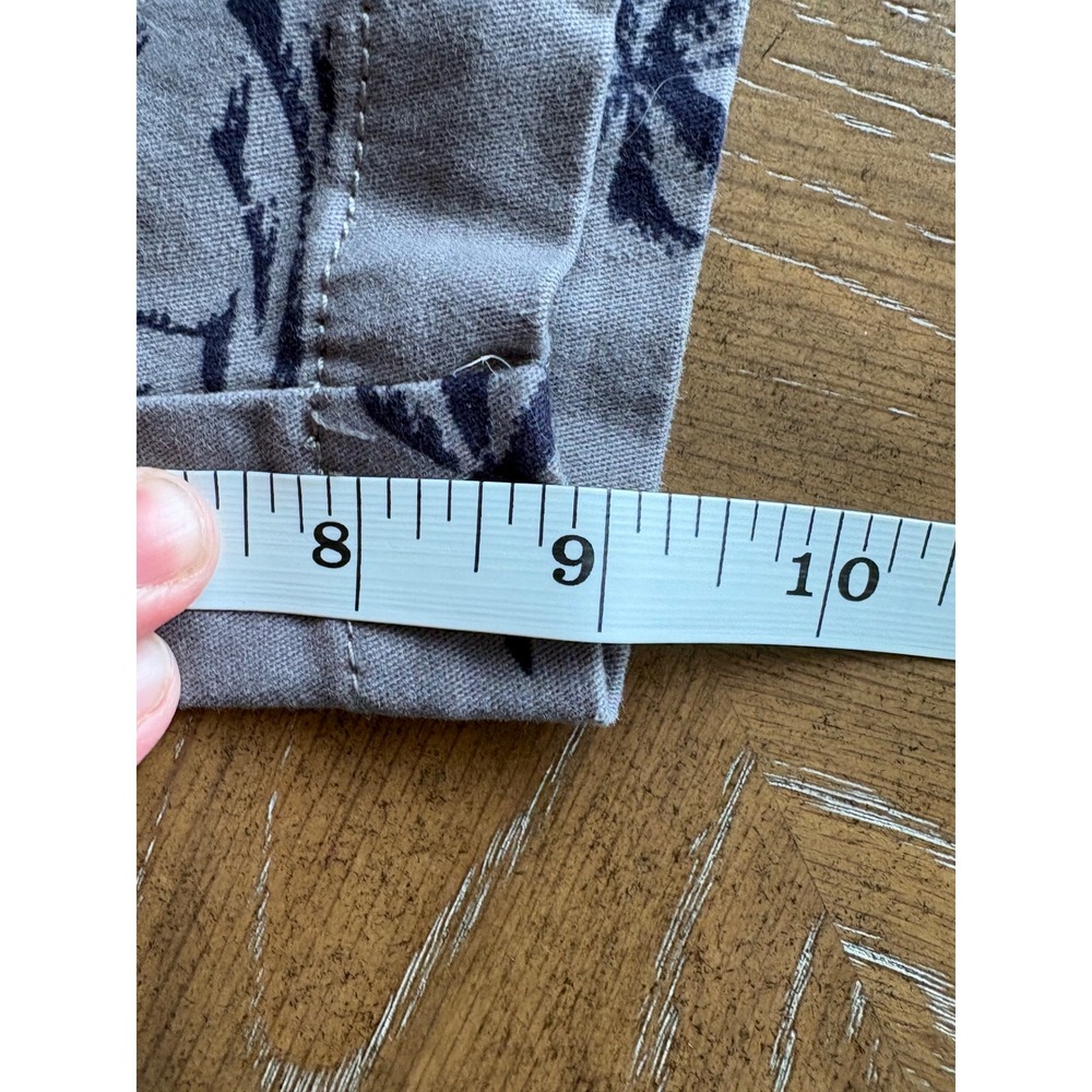 Denali Mens Gray Tropical Palm Tree Sailboat Print Chino Shorts Size 36 Stretch - Picture 9 of 9